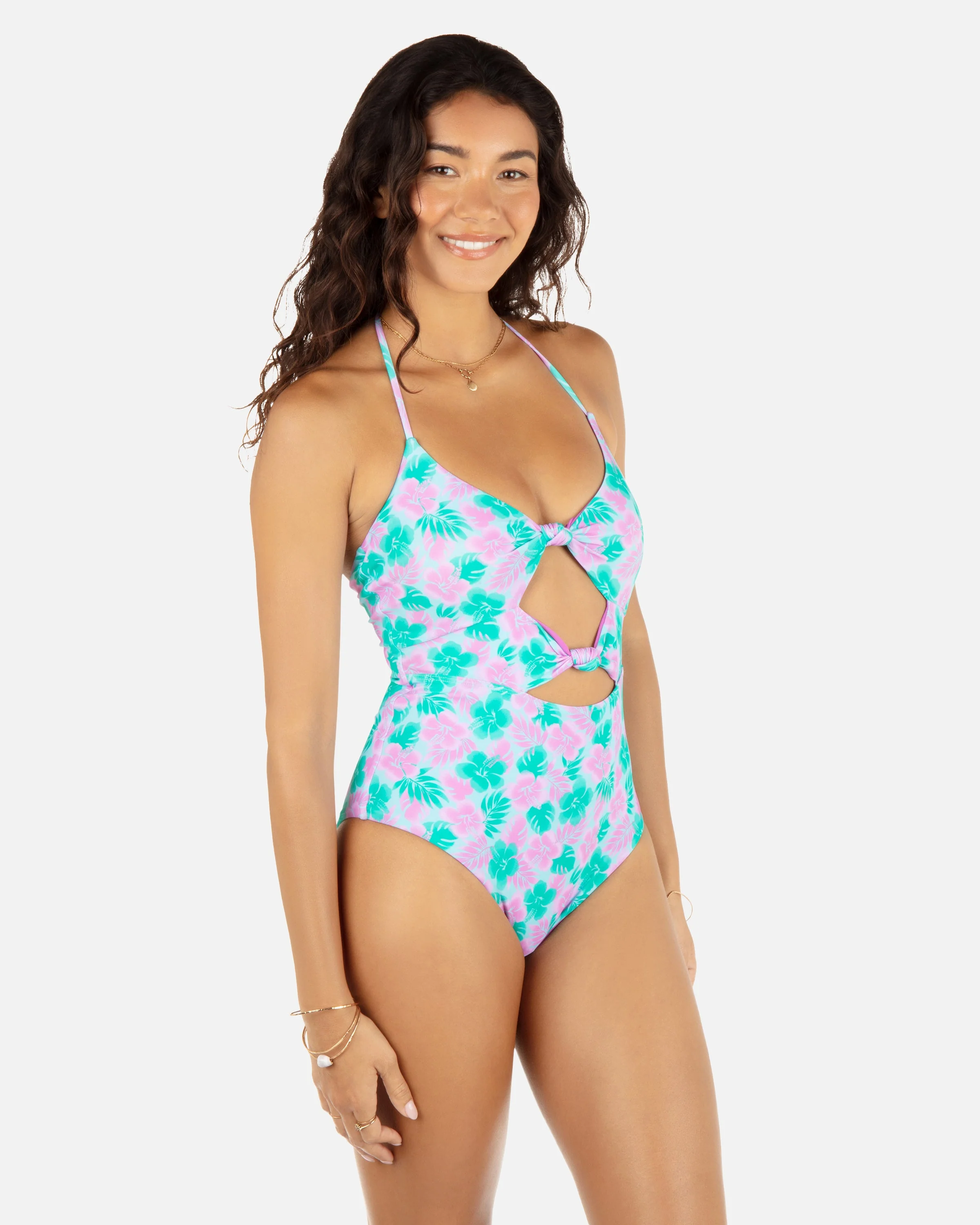 Lani Floral Cheeky Knot One Piece - Image 5