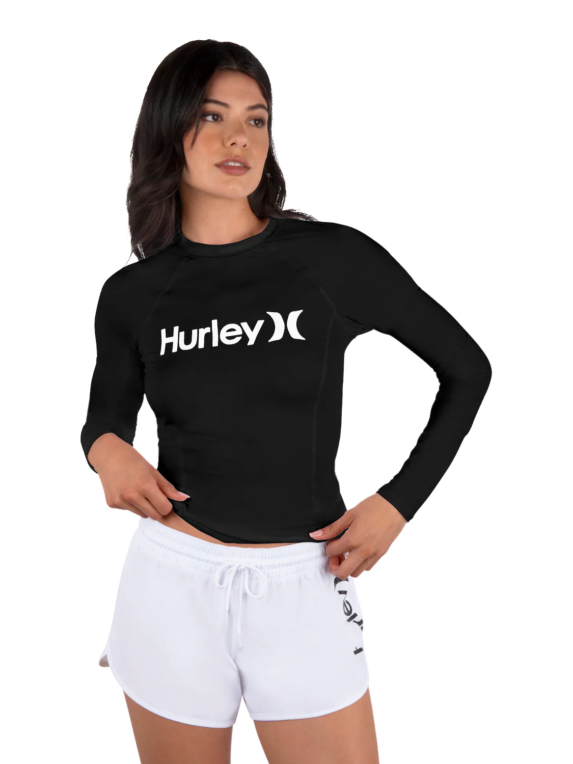 One & Only Solid Mock Neck Long Sleeve Rashguard - Image 3